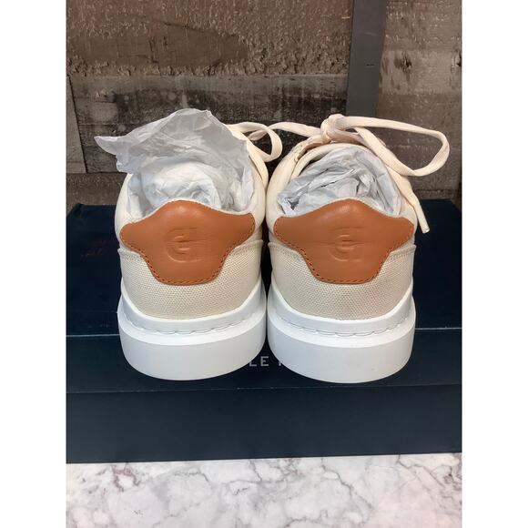 Cole Haan Mens 8M Ivory Tan Grandpro Rally Canvas II Sneaker Shoe Lace Up LB7-10 - Picture 6 of 10